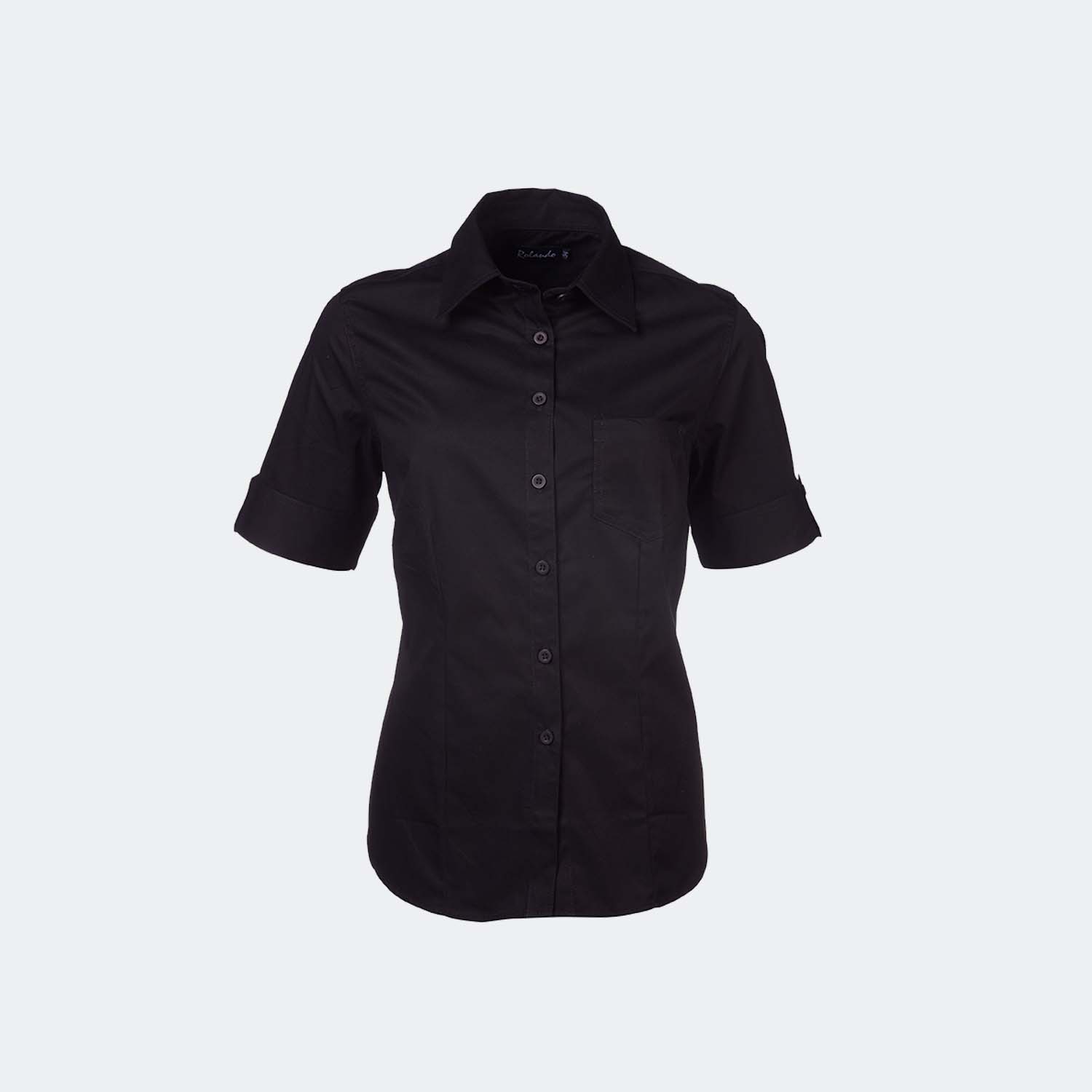 Cotton Twill Blouse Ladies Short Sleeve - K207 Angelique