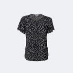 Georgette Blouse Ladies Short Sleeve - K229 Fleur