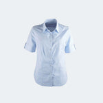 K206 Angelique Ladies Short Sleeve Self Stripe Blouse