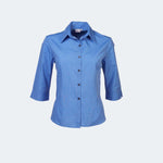 P04 Cathy Ladies 3/4 Sleeve Check Blouse