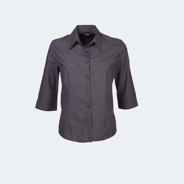 P05 Cathy Ladies 3/4 Sleeve Check Blouse