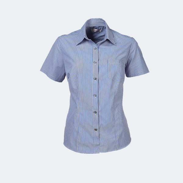 K124 Wendy Ladies Short Sleeve Stripe Blouse