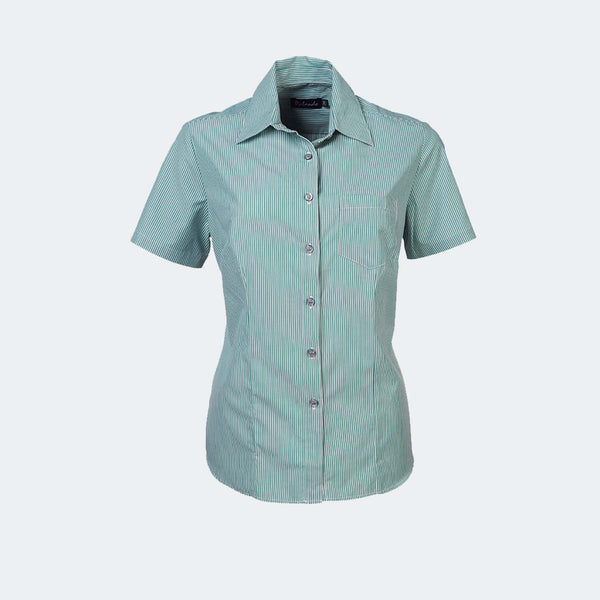 K124 Wendy Ladies Short Sleeve Stripe Blouse