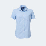 371 Wendy Ladies Oxford Weave Short Sleeve Blouse