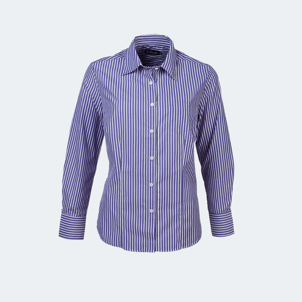K205 Wendy Ladies Long Sleeve Stripe Blouse