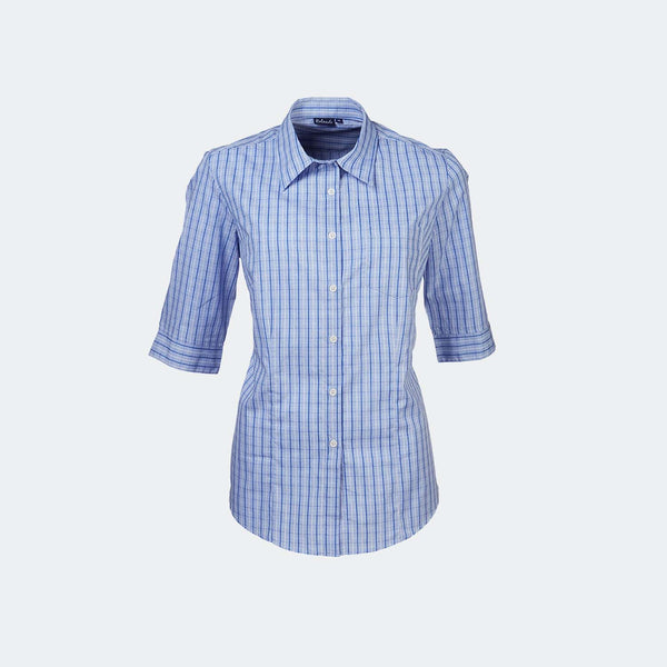 K209 Wendy Ladies 3/4 Sleeve Check Blouse