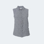K229 Romy Ladies Sleeveless Leaf Print Blouse