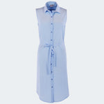 Ava Minimal Stars Print Dress Ladies Sleeveless - K219 Blue